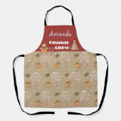 Vintager Lebkuchenmann, Haus, Baum, Weihnachten Schürze (Vorderseite)