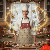 Vintager Lebkuchenmann, Haus, Baum, Weihnachten Schürze