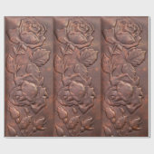 Vintager lederner Rosenblick Geschenkpapier (Flach)