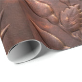 Vintager lederner Rosenblick Geschenkpapier (Rolleneckpunkt)