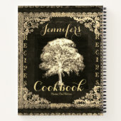 Vintager Lederschau Rezept Notizblock (Rückseite)