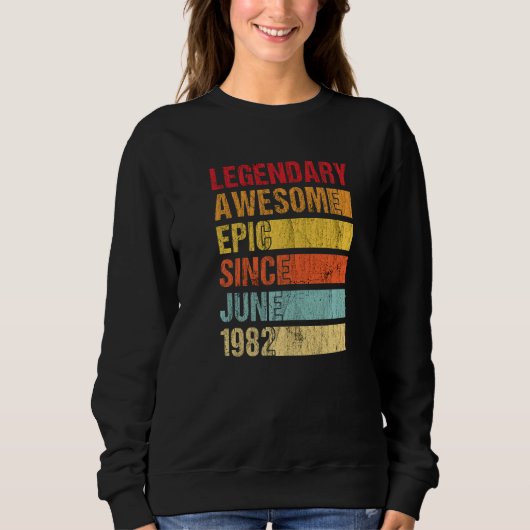 Vintager legendärer Phantastischer Epic Seit Juni Sweatshirt (Vorderseite)