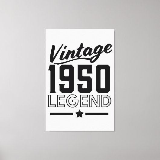 Vintager Leinwanddruck der 50er Jahre (Vorderseite)