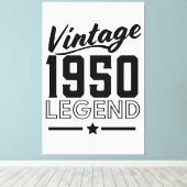 Vintager Leinwanddruck der 50er Jahre (Insitu (Holzboden))