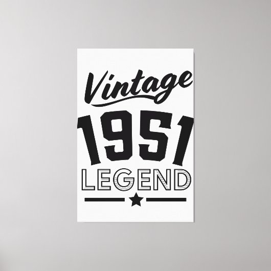 Vintager Leinwanddruck der 50er Jahre (Vorderseite)