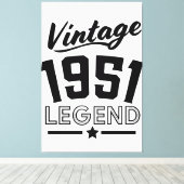 Vintager Leinwanddruck der 50er Jahre (Insitu (Holzboden))