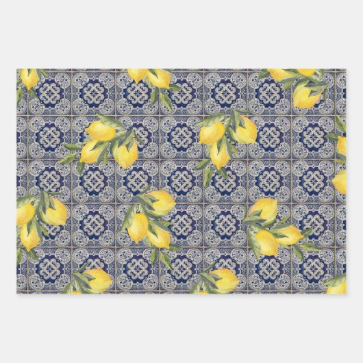 Vintager Lemon Geschenkpapier Set (Vorderseite 3)