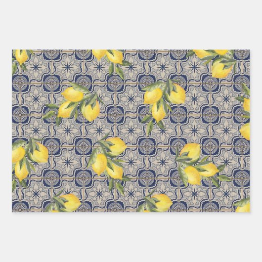 Vintager Lemon Geschenkpapier Set (Vorderseite 2)