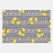 Vintager Lemon Geschenkpapier Set (Vorderseite)