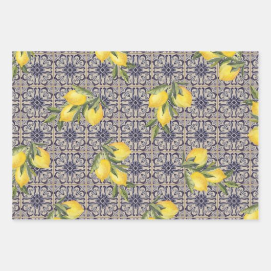 Vintager Lemon Geschenkpapier Set (Vorderseite 3)