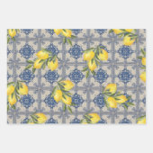 Vintager Lemon Geschenkpapier Set (Vorderseite)