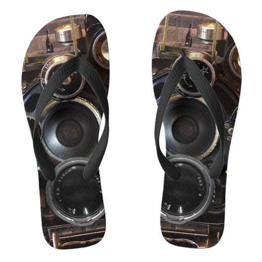 Vintager Lens-Film für antike Fotografie Badesandalen (Fußbett)