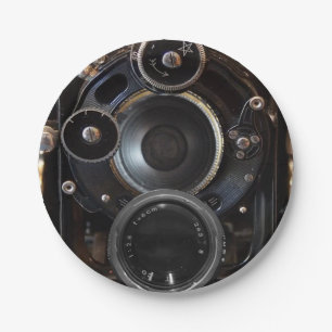 Vintager Lens-Film für antike Fotografie Pappteller