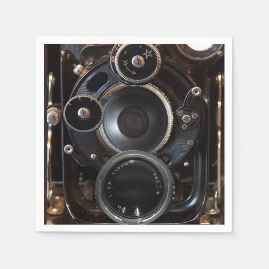 Vintager Lens-Film für antike Fotografie Serviette (Vorderseite)