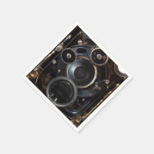 Vintager Lens-Film für antike Fotografie Serviette (Ecke)