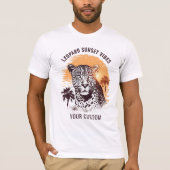 Vintager Leopard bei Sunset T - Shirt (Vorderseite)