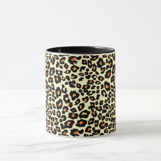 Vintager Leopard Print Tasse Cup (Zentrum)