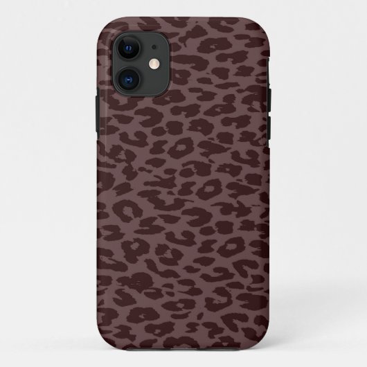 Vintager Leopardendruck (Dunkelbraun) Case-Mate iPhone Hülle (Rückseite)