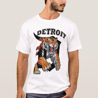 Vintager Letter D Detroit Michigan 313 Bereichscod T-Shirt