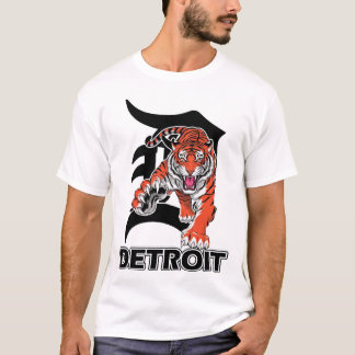 Vintager Letter D Detroit Michigan 313 Bereichscod T-Shirt