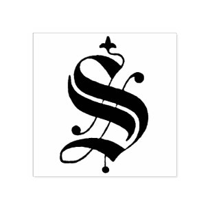 Vintager Letter S Gummistempel