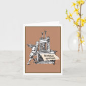 Vintager Letterpress-Drucker Geburtstagskarte Karte (Gelbe Blume)