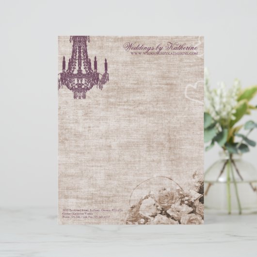 Vintager Leuchter-Briefkopf Briefkopf (Stehend Vorderseite)