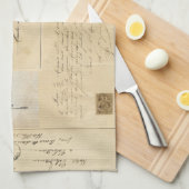 Vintager Leuchter-französisches Postkarten-Tuch Geschirrtuch (Viertel Falte)