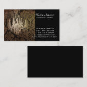 Vintager Leuchter steampunk Damast-Paris Visitenkarte (Vorne/Hinten)