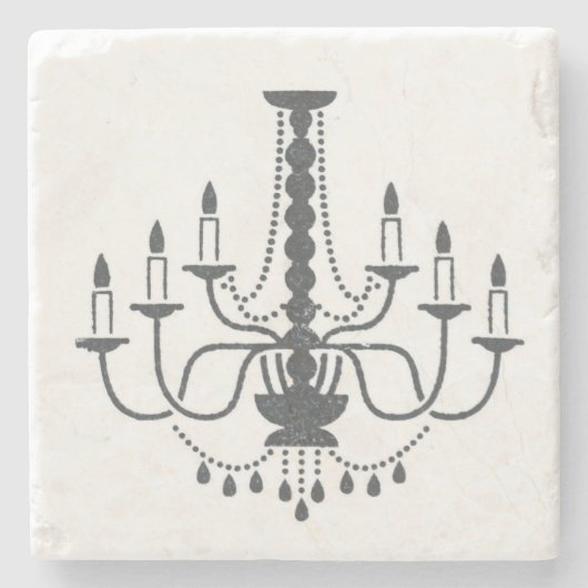 Vintager Leuchter-Stein-Untersetzer Steinuntersetzer (Vorderseite)