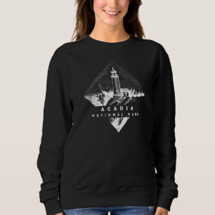 Vintager Leuchtturm Bar Harbour Acadia Nationalpar Sweatshirt