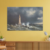 Vintager Leuchtturm Dramatischer Küstenabschnitt Leinwanddruck (Insitu (Wohnzimmer))