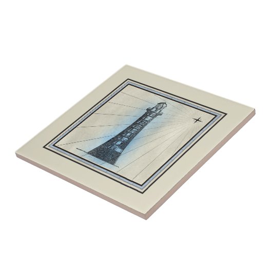 Vintager Leuchtturm Fliese (Seite)
