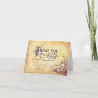 Vintager Leuchtturm Hochzeit danke Karte