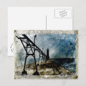 Vintager Leuchtturm vom Pier Postkarte (Vorne/Hinten)
