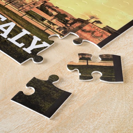 Vintager Leuchtturm von Pisa - Italien Puzzle (Seite)