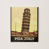 Vintager Leuchtturm von Pisa - Italien Puzzle (Vertikal)