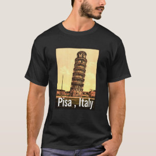 Vintager Leuchtturm von Pisa - Italien T-Shirt