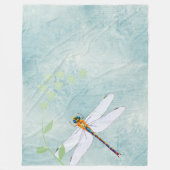 Vintager Libellenfliege im Hintergrund verblasster Fleecedecke (Vorderseite)