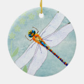 Vintager Libellenfliege im Hintergrund verblasster Keramik Ornament (Hinten)