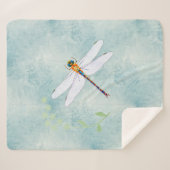 Vintager Libellenfliege im Hintergrund verblasster Sherpadecke (Vorderseite (Horizontal))