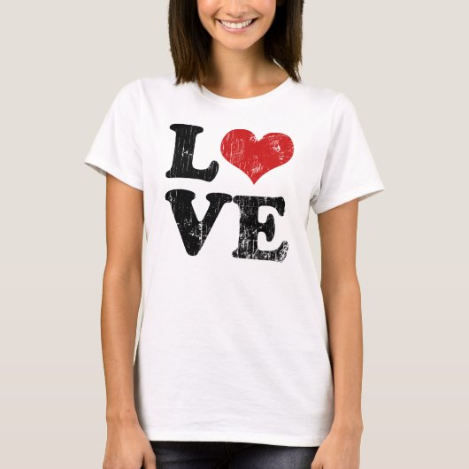 Vintager Liebe-T - Shirt (Vorderseite)