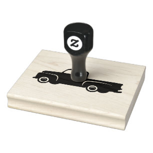 Vintager Lieferwagen Bordbedarf Gummistempel