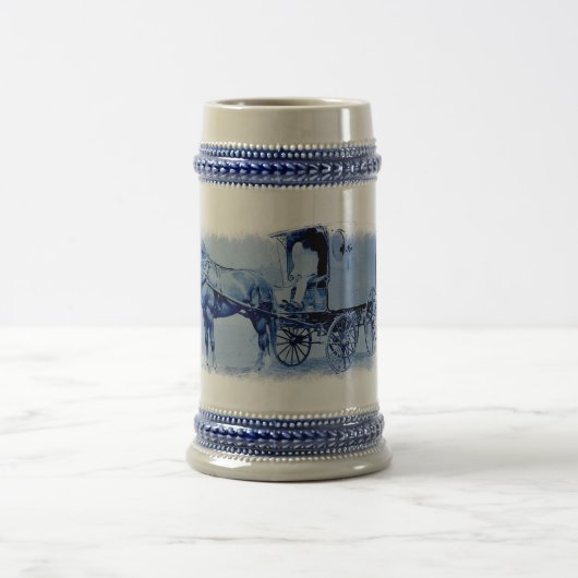 Vintager Lieferwagen Keramik Stein Bierglas (Mittel)