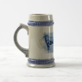 Vintager Lieferwagen Keramik Stein Bierglas (Links)