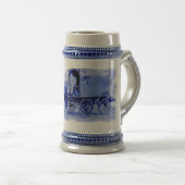 Vintager Lieferwagen Keramik Stein Bierglas (VorderseiteRechts)