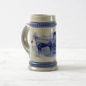 Vintager Lieferwagen Keramik Stein Bierglas (Vorderseite Links)