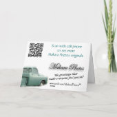 Vintager Lieferwagen LKW2 - anpassen Karte (Rückseite)