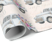 Vintager Lieferwagen LKW Rustikale Wasserfarbe Geschenkpapier (Rolleneckpunkt)