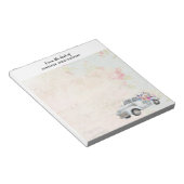 Vintager Lieferwagen LKW Rustikale Wasserfarbe Notizblock (angewinkelt)